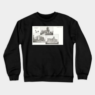 1910's Worcester Massachusetts Postcard Repro - WPI, Worcester State and Clark University Crewneck Sweatshirt